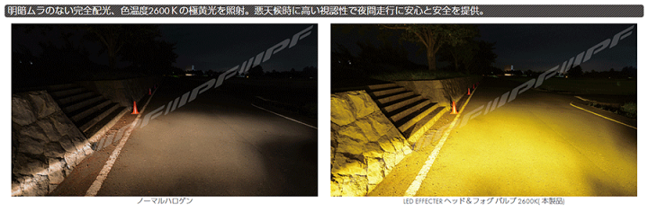 楽天市場】IPF LED エフェクター ヘッド & フォグ バルブ 2600K