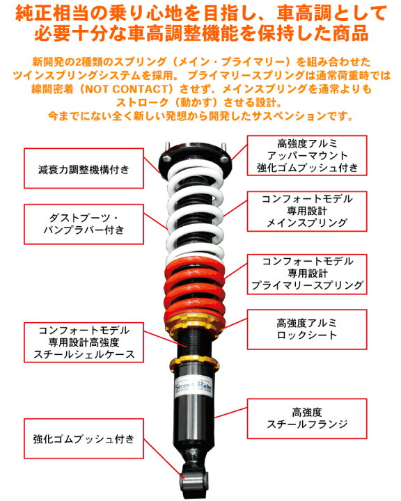 楽天市場】モデルコンフォート ダンパー SR-S406MC ストリートライド 