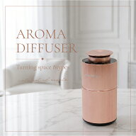 【ケイスケ社長プロデュース】WHIPSPICE アロマディフューザー ROSE GOLD 車 リビング コードレス 静音ア…