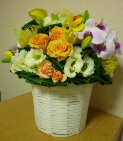 [ラウンドアレンジ]イエロー・オレンジ【HLS_DU】【RCP】【楽ギフ_メッセ入力】