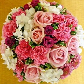 [送料無料]】 [お祝い花] [誕生日花]おしゃれラウンドアレンジ【HLS_DU】【RCP【楽ギフ_メッセ入力】