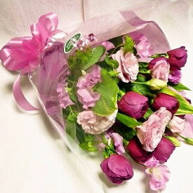 紫バラ[誕生日 花][お祝い花][送別 花][演奏会の花束]にもお勧めです♪【HLS_DU】【RCP】【楽ギフ_メッセ入力】