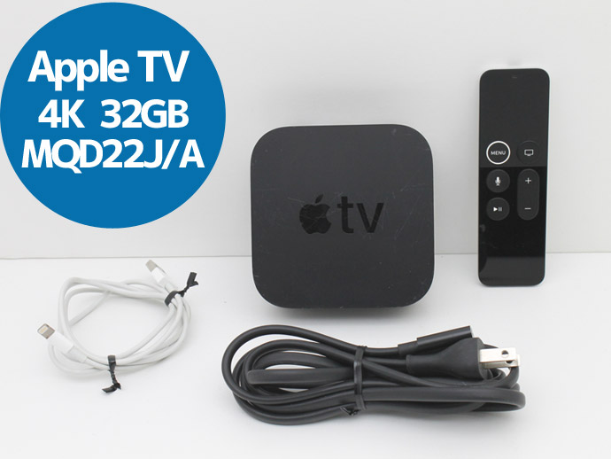 Apple TV 4K 第1世代（2017年） 32GB MQD22J A アップル リモコン Lightningケーブル付属 D46T