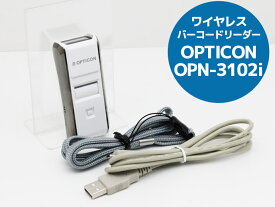 Bluetooth バーコードリーダー OPN-3102i 在庫管理・POS・受付対応 QRコード 二次元スキャナー OPTICON製 USBケーブル付属 スマホ iPad連携 D47T 中古 宅急便コンパクト