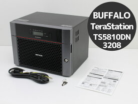 BUFFALO TeraStation TS5810DNシリーズ TS5810DN3208 16TB（2TB×8）に構成変更しました バッファロー テラステーション 管理者・RAID機能搭載 8ドライブ ネットワークハードディスク（NAS）E71T 中古
