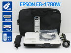 プロジェクター EPSON エプソン EB-1780W 3000lm 短焦点レンズ A4サイズ・薄型44mm＆重さ約1.8kg Bランク T52T【中古】【プロジェクター】