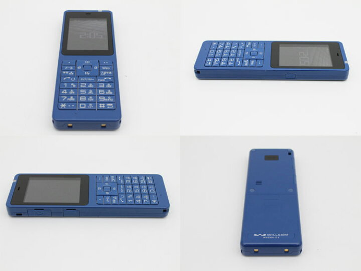 楽天市場】PHS 電話機 WILLCOM WX330J-Z E ブルー 電池パック 社外製AC 