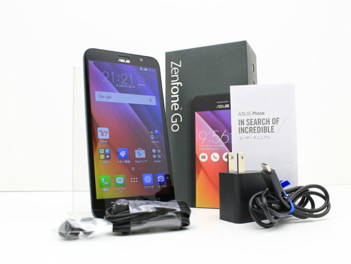 楽天市場 中古 Simフリー Asus Zenfone Go Zb551kl Bk16 Asus X013db デュアルsim対応 容量 16gb メモリ 2gb ブラック Bランク H2t Pcショップeyes