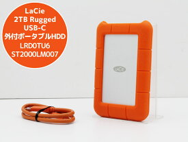 外付け ポータブル ハードディスク LaCie Rugged LRD0TU6 2TB USB-C ST2000LM007 Q18H 中古 宅急便コンパクト