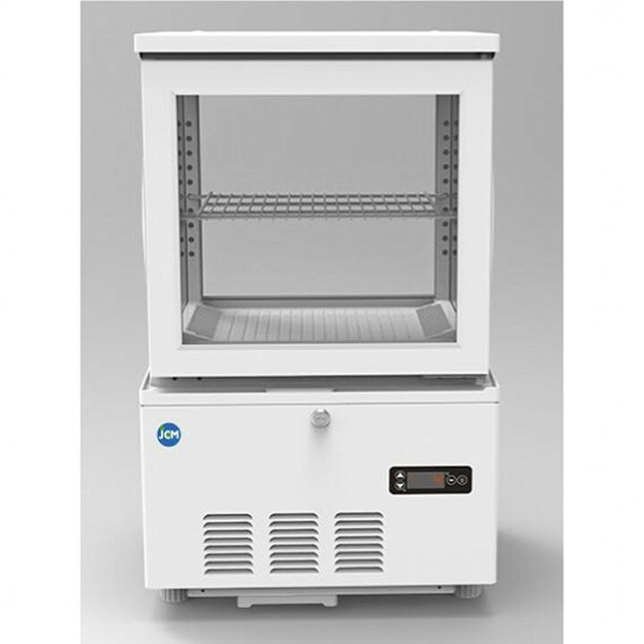 楽天市場】JCM 4面ガラス冷蔵ショーケース 片面扉 2℃〜12℃ 39L JCMS-41 