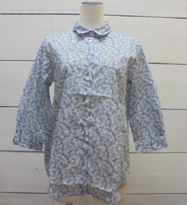 楽天市場】Parkes パークス Liberty 花プリント×ストライプ柄 7分袖 衿 