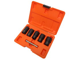【スーパーSALE限定価格】ロックナットバスター ホイールロックナット外しソケットセット 5pc 19mm 21mm 22mm 24mm 25mm ツイストターボソケット ロックナットの取り外しに インパクトレンチ使用可 ナットツイスター