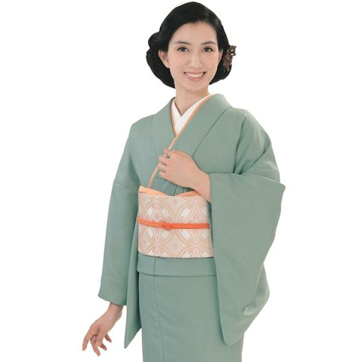 楽天市場】【慶事のきもの】【単品】R.K 洗える着物 色無地【16】緑青 