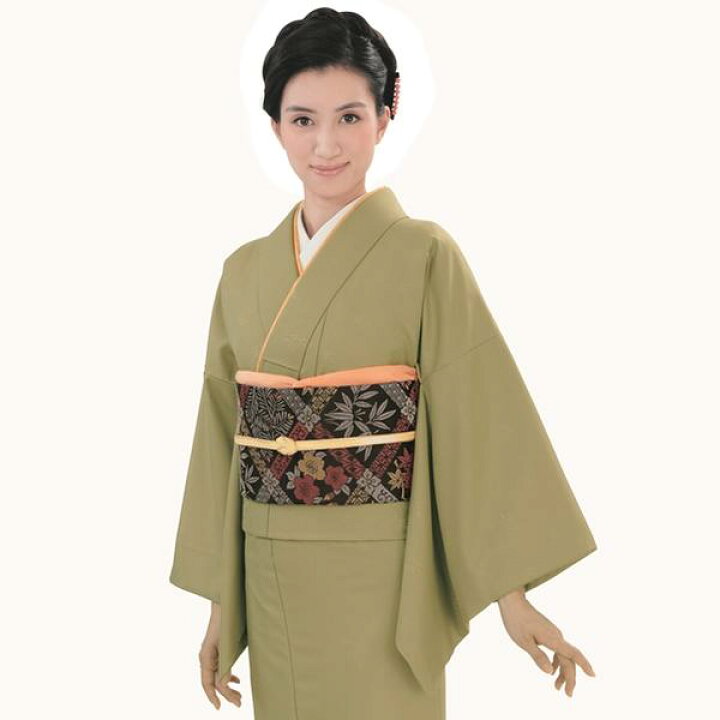 楽天市場】【慶事のきもの】【単品】R.K 洗える着物 色無地【9】抹茶色 