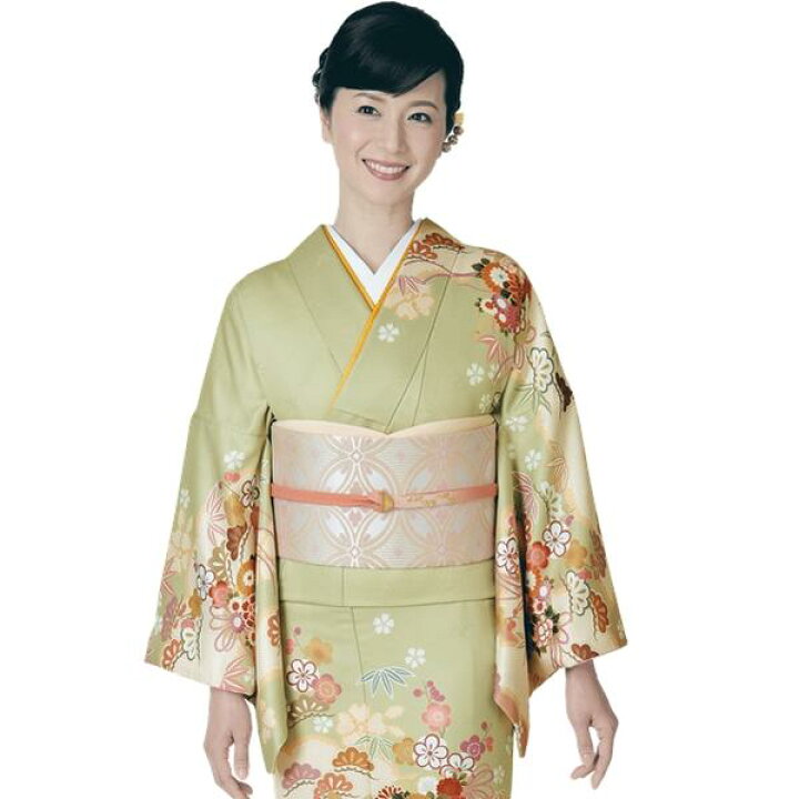 楽天市場】【訪問着】【単品】H.L 洗える着物【5】薄抹茶系【全18柄  