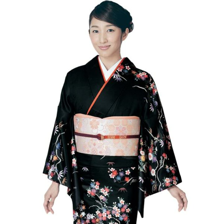 楽天市場】【訪問着】【単品】H.L 洗える着物【6】黒系【全18柄  