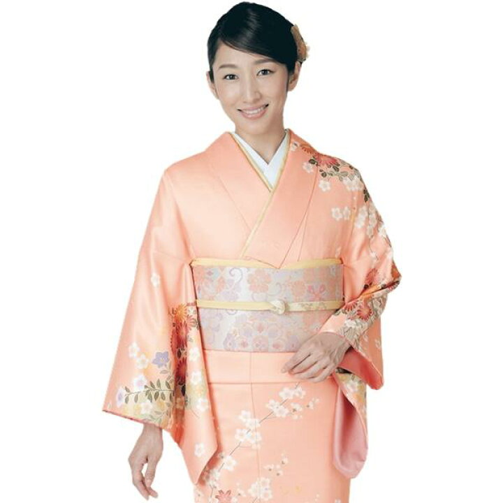 楽天市場】【訪問着】【単品】H.L 洗える着物【12】サーモンピンク系 
