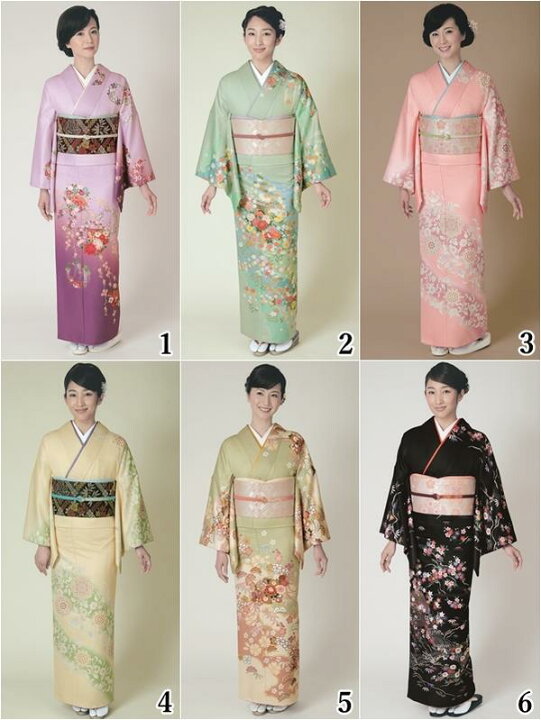 楽天市場】【訪問着】【単品】H.L 洗える着物【全18柄】華やかな花柄  