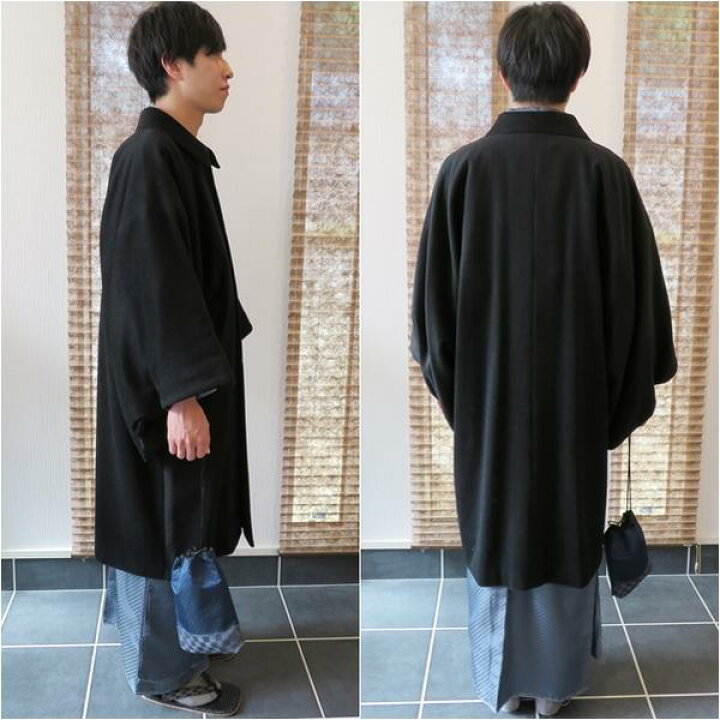 楽天市場】【メンズ和装コート】カシミヤ混 シャルム加工 角袖コート  