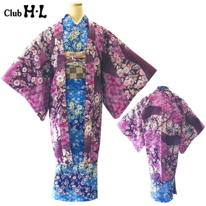 着物 羽織り 藤色 パープルピンク系 和服 和柄
