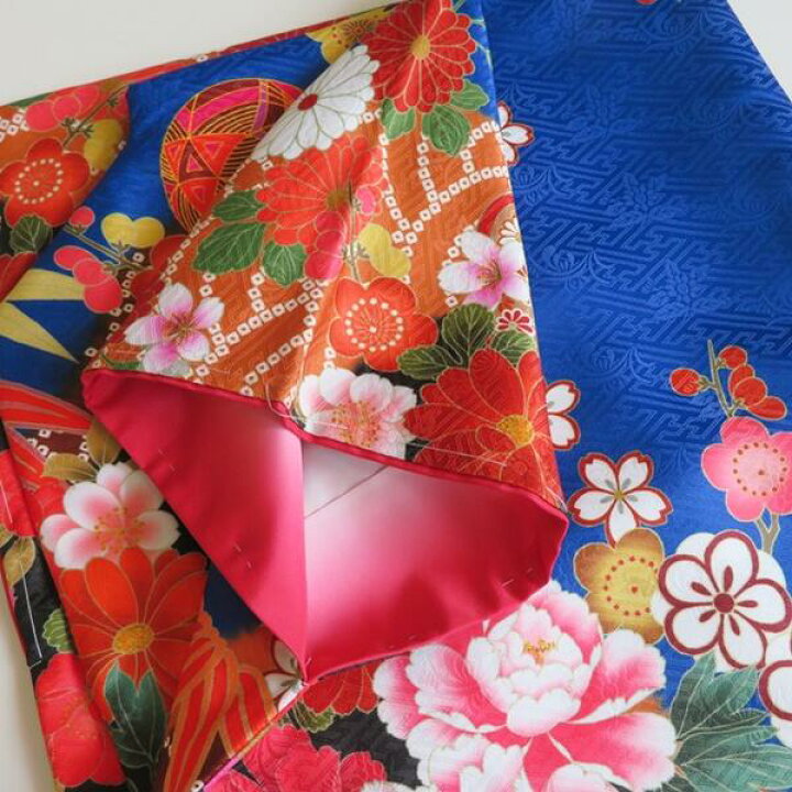 楽天市場】【振袖 着物】 H・L 絵羽 振袖 着物【単品】【1】青系 大花 
