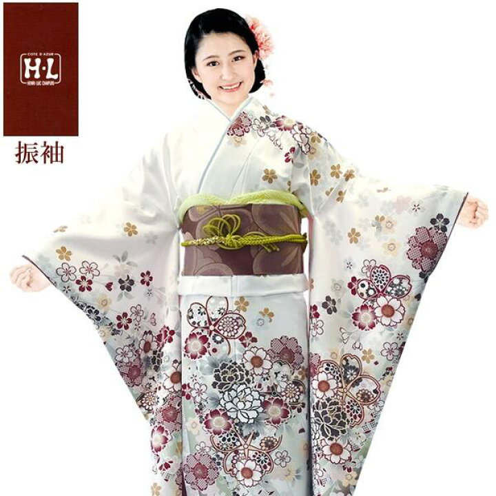 楽天市場】【振袖着物】【単品】H.L 洗える着物 振袖 ダスティカラー 