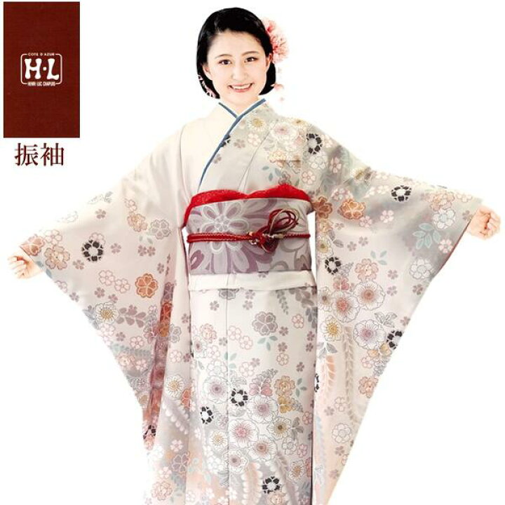 振袖 単品 HL 絵羽柄 ポリエステル ダスティーカラー 楽天市場】【振袖 