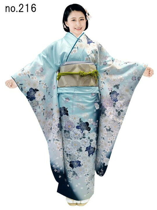 楽天市場】【振袖着物】【単品】H.L 洗える着物 振袖 ダスティカラー 
