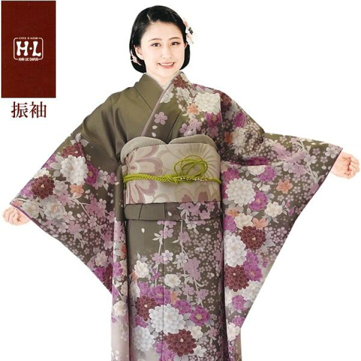 楽天市場】【振袖着物】【単品】H.L 洗える着物 振袖 ダスティカラー 