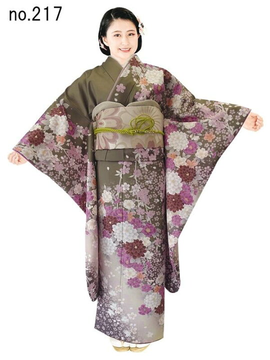 楽天市場】【振袖着物】【単品】H.L 洗える着物 振袖 ダスティカラー 