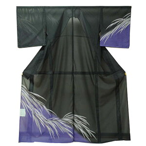 【絽付下げ 】仕立上り【日本製】大笹柄 黒(011)付け下げ 着物 洗える ポリエステル 仕事 披露宴 パーティー お茶会 記念日 観劇 同窓会 祝賀会 お稽古 顔合わせ お宮参り 入学式 入園式