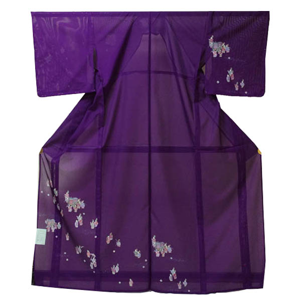 楽天市場】【絽付下げ】仕立上り【日本製】古風な平安京風 紫（045 