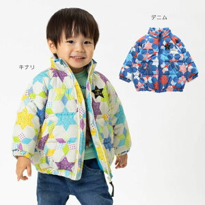 【セール40%OFF】Bit'z(ビッツ)星パッチワーク柄中綿ジャケット【男の子】【80-120】【b401010】