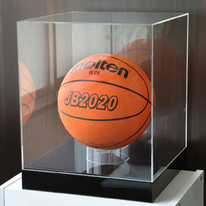 楽天市場 サインボールケース バスケットボールケース ディスプレイケース 展示ケース 幅33cm 奥行33cm 高さ36cm プラスアート