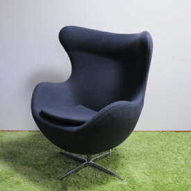 エッグチェア ファブリック仕様 色ダークグレー　アルネヤコブセンによるデザイン リプロダクト ジェネリック デザイナーズ家具　イス　いす　椅子 パーソナルチェア　パーソナルソファ