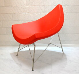 ココナッツチェア　色レッド　ジョージネルソンによるデザイン　リプロダクト　ジェネリック　デザイナーズ家具　パーソナルチェア　1人用　1人掛け　いす　イス　椅子　ソファ