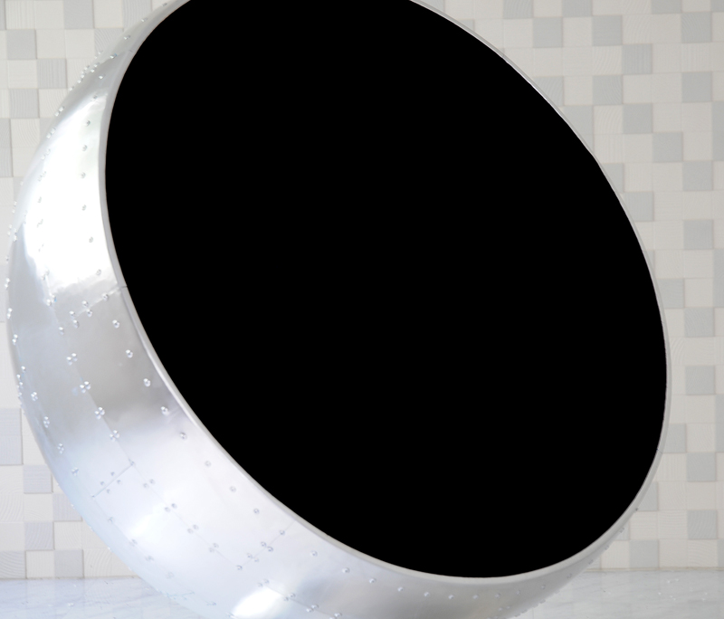 楽天市場】限定モデル ボールチェア 色シルバー×ブラック アルミ外装