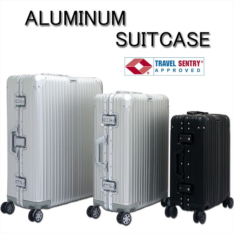 楽天市場】アルミニウム製スーツケース 色シルバー/ブラック Sサイズ