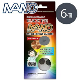 お得クーポン配布中【ポイント20倍！】丸山式コイル　ブラックアイナノ　6個セット（貼付シール30枚付）医学博士丸山修寛監修BLACK EYE　電磁波防止 電磁波カット 電磁波対策 医療機器 コリ 血行促進