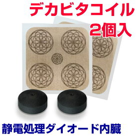 【お得クーポン配布中】【ポイント20倍！】電磁波対策シリーズ　デカビタコイル　2個入　or　デカビタコイル　ナノ　2個入BLACK EYEの医学博士丸山修寛監修ブラックアイ　電磁波防止　電磁波カット　電磁波ブロッカー　静電気