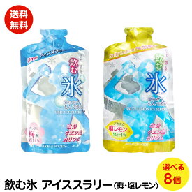 飲む氷 アイススラリー 100g×8個 梅 レモン ポスト投函便 送料無料 熱中症 夏 暑さ対策