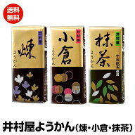 【 送料無料 】井村屋ようかん　3種類　セット　煉　抹茶　小倉　ポスト投函便　送料無料 1000円ぽっきり…