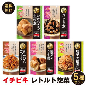 イチビキ レトルト惣菜 5種類セット ポスト投函便 レトルト食品 常温保存 惣菜 非常食 おかず 1000円ぽっきり 送料無料