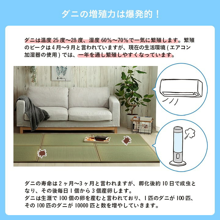 楽天市場】滅ダニ 置き畳 ユニット畳 システム畳 ヘリなし畳 い草 4枚 