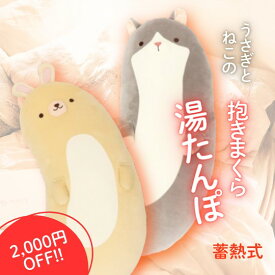 SALE!! 2,000円OFF あったか蓄熱式抱きまくら湯たんぽ 湯たんぽ 抱きまくら ねこ うさぎ 省エネ 節電 ふわふわ かわいい 繰り返し ECO エコ 敬老 母の日 ゆらぐ ギフト 2026