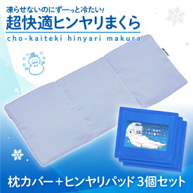 【ひんやりパッド3個+専用カバー1枚】 冷却枕 長時間 ひんやり 冷感 枕 アイスピロー 結露しない ジェルパッド 酷暑応援セール ひんやり枕 凍らせない やわらか ひんやり続く 蓄冷ジェルパッド 枕パッド 冷凍不要 JAXA 特許取得 夏 熱中症対策 暑さ対策 節電 kw 夏のお悩み