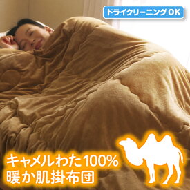 キャメル100％の暖か肌掛布団 シングル 中わた キャメル ラクダ 綿100％ 毛布 掛布団 リバーシブル 保温 吸湿 放湿 ぽかぽか 寝心地 あったか 寝具 ドライクリーニング 節電 《os》