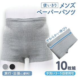 ポイント5倍 10枚組 メンズ ペーパー パンツ 手洗い可 使い捨て 入院 非常用 防災 紙パンツ 海外 長期 旅行 ジム ヨガ お泊り 温泉 父の日