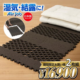 お得2個セット 除湿シート シングル 期間限定セール 湿気対策 結露対策 6枚組 ブロックタイプ ブロック型マット すのこ型 除湿マット 日本製 すのこマット すのこ型吸湿マット 消臭 防ダニ 抗菌防臭 エアジョブ マックス 除湿マット マットレス 東洋紡
