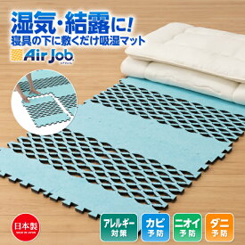 除湿マット シングル 除湿シート シングル 日本製 防ダニ 抗菌防臭 6枚組 ブロックタイプ ジョイントマット 布団 ダニ マットレス 湿気対策 結露対策すのこ型除湿マット アレルキャッチャータイプ すのこ型吸湿マット 消臭 吸湿 エアジョブ マックス